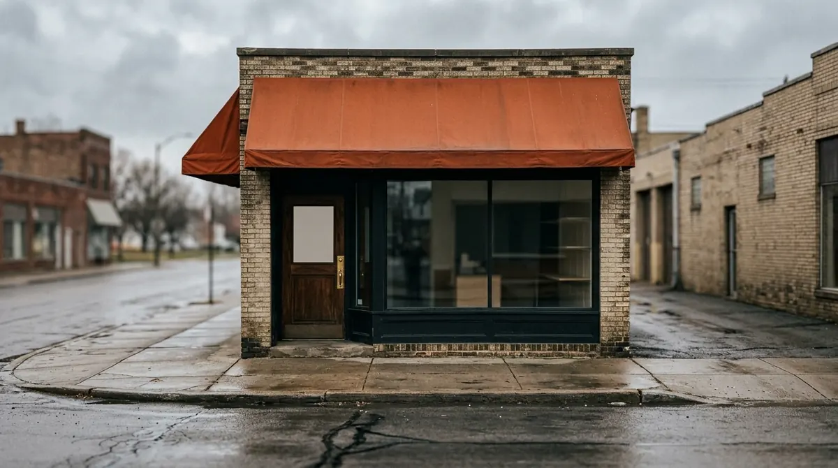 An independent storefront on a quiet Buffalo commercial street